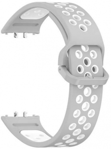 Gigapack Samsung Galaxy Fit 3 lyukacsos szilikon pótszíj világosszürke-fehér (GP-164589)