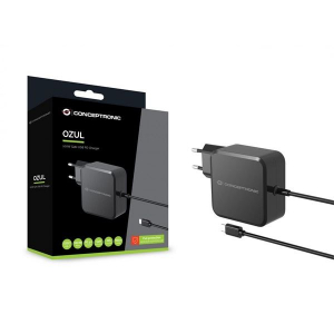 Conceptronic OZUL05BE USB-C h&aacute;l&oacute;zati t&ouml;ltő 100W fekete