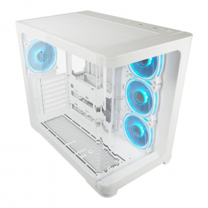 LC Power Gaming 8001W Pro-Storm Light táp nélküli ablakos ház fehér (LC-8001W-ON)