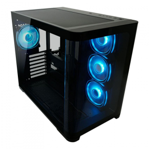 LC Power Gaming 8001B Pro-Storm Dark táp nélküli ablakos ház fekete (LC-8001B-ON)