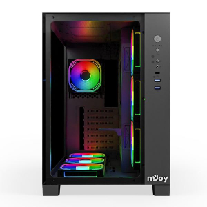 NJOY Aura táp nélküli ablakos ház fekete (CSMD-A000TAU-BL01B)