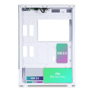 Spirit Of Gamer Spectra Artic t&aacute;p n&eacute;lk&uuml;li ablakos h&aacute;z feh&eacute;r (8302RAW)