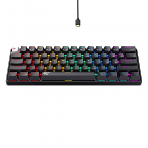 Havit KB903L angol gamer billentyűzet RGB fekete