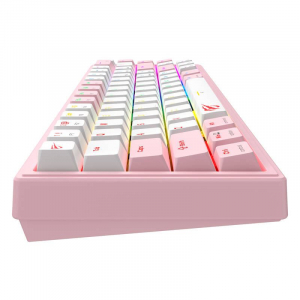 Havit KB874L angol gaming billentyűzet rózsaszín-fehér