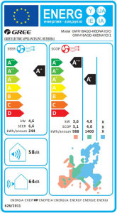 Gree Pulse GWH18AGD-K6DNA1D split klímaberendezés 4.6 kW fehér