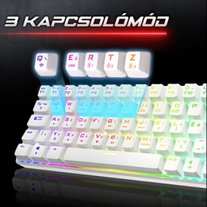 Spirit Of Gamer XPERT K200 Gaming billentyűzet fehér (CLA-XK200WH-HU)