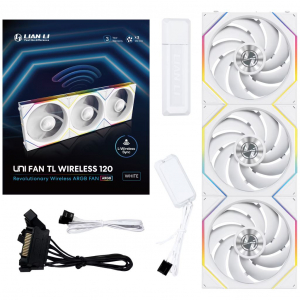 Lian Li UNI FAN TL 120 Wireless hűtő ventilátor 3db fehér (12TL1W3W)