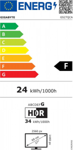 27" Gigabyte GS27QCA &iacute;velt gaming monitor fekete