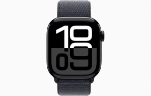 Apple Watch Series 10 GPS 42mm kozmoszfekete alumíniumtok, tinta sportpánt (MWWG3QF/A)