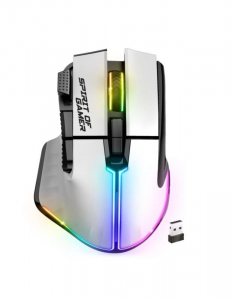 Spirit Of Gamer PRO-M5 Arctic Wireless Gaming eg&eacute;r feh&eacute;r (S-PM5RFWT)