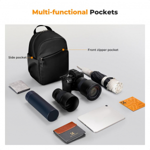K&F Concept U08 egyv&aacute;llas mini fot&oacute;s h&aacute;tizs&aacute;k fekete (KF-13-171)