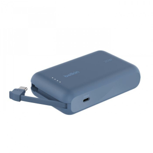 Belkin BoostCharge Power Bank 10K, be&eacute;p&iacute;tett USB-C k&aacute;bellel k&eacute;k (BPB021hqBL)