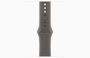 Apple Watch Series 10 (GPS + Cellular) 42mm natúr titántok, kőszürke sportszíj M/L méret (MWXE3QF/A)