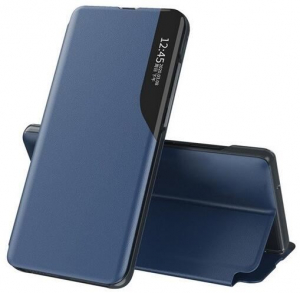 Gigapack Samsung Galaxy S24 Ultra (SM-S928) ECO bőr hatású ablakos aktív fliptok sötétkék (GP-151476)