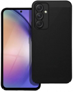 Gigapack Samsung Galaxy A54 5G (SM-A546) légáteresztő, lyukacsos műanyag tok fekete (GP-142536)
