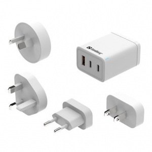 Sandberg 3in1 TravelCharger USB-C/A 65W telefon töltő (441-59)