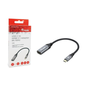 Equip USB-C - HDMI2.1 8K/30Hz adapter szürke (133492)