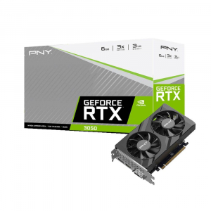 PNY GeForce RTX 3050 6GB DDR6 Verto Dual Fan videokártya (VCG30506DFXPB1)