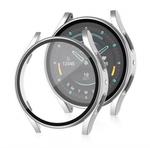 Gigapack Samsung Galaxy Watch 7 eSIM 40mm (SM-L305) műanyag ez&uuml;stsz&iacute;nű v&eacute;dőkeret &eacute;s kijelzőv&eacute;dő &uuml;veg (GP-162655)