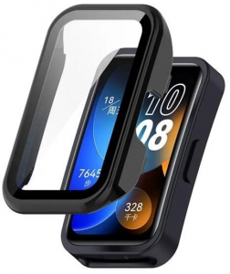 Gigapack Huawei Band 9 műanyag fekete v&eacute;dőkeret &eacute;s kijelzőv&eacute;dő &uuml;veg (GP-150403)