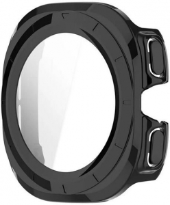 Gigapack Samsung Galaxy Watch Ultra eSIM 47mm (SM-L705) műanyag fekete v&eacute;dőkeret &eacute;s kijelzőv&eacute;dő &uuml;veg (GP-162669)