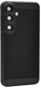 Gigapack Samsung Galaxy S24 Plus (SM-S926) légáteresztő, lyukacsos műanyag tok fekete (GP-151540)