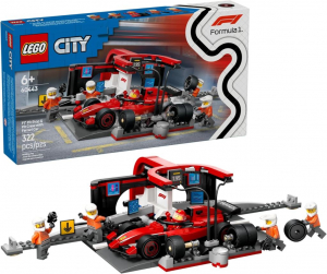 Lego City F1-es boxutca &eacute;s szem&eacute;lyzet, Ferrari aut&oacute;val (60443)