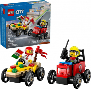 Lego City Pizzásautó vs. tűzoltóautó, versenyautós csomag (60458)
