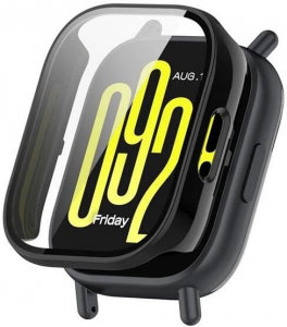 Gigapack Xiaomi Redmi Watch 5 Active műanyag fekete v&eacute;dőkeret &eacute;s kijelzőv&eacute;dő &uuml;veg (GP-164081)