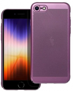 Gigapack Apple iPhone SE 3 (2022) l&eacute;g&aacute;teresztő, lyukacsos műanyag tok lila (GP-142572)