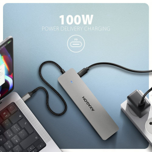 Axagon HMC-7HX2 USB-C 5Gbps Dual 4K 7in1 Hub