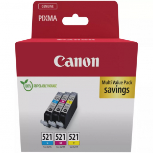 Canon CLI-521 kék, piros, sárga patron multipack (2934B015)