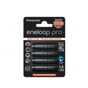 Panasonic Eneloop Pro 1.2V AA 2500mAh akku (4db) /BK3HCDE-4BE/ "Ready to use"