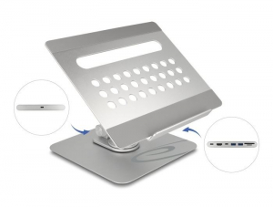 Delock Tablet &eacute;s laptop &aacute;llv&aacute;ny be&eacute;p&iacute;tett dokkol&oacute; &aacute;llom&aacute;ssal (18457)