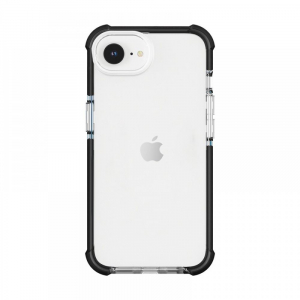 Cellect iPhone 16e ütésálló szilikon tok fekete-átlátszó (CEL-SCK-IPH16E-BK)