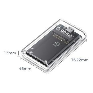 Orico mSATA külső SSD ház átlátszó (TC10-MS-GR)