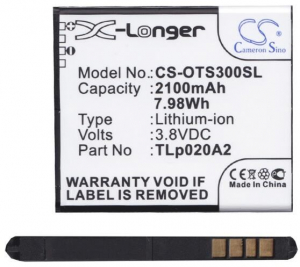 Cameron Sino Alcatel Pop S3 (OT-5050Y) Li-Ion (3.8V/2100mAh, Alcatel TLi020A1 kompatibilis) akkumulátor (CS-OTS300SL)