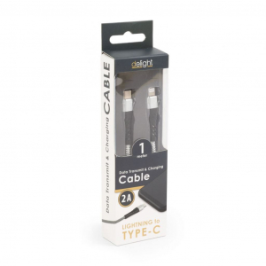 Delight USB-C - Lightning kábel 1m szürke (55434-1)