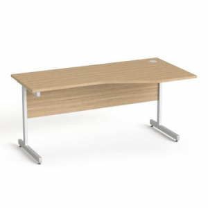 MAYAH Freedom SV-29 íves, jobbos íróasztal szürke fémlábbal 160x80cm kőris (IBXA29K)