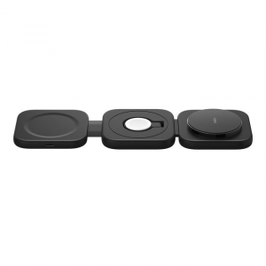 Belkin BoostCharge Pro Qi2 3az1-ben m&aacute;gneses vezet&eacute;k n&eacute;lk&uuml;li t&ouml;ltő 15W fekete (WIZ024HQBK)