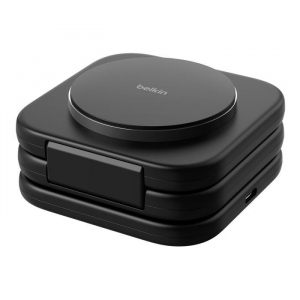 Belkin BoostCharge Pro Qi2 3az1-ben m&aacute;gneses vezet&eacute;k n&eacute;lk&uuml;li t&ouml;ltő 15W fekete (WIZ024HQBK)