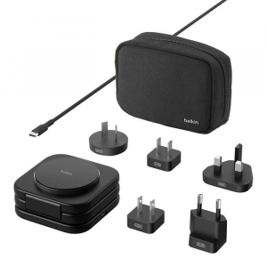 Belkin BoostCharge Pro Qi2 3az1-ben m&aacute;gneses vezet&eacute;k n&eacute;lk&uuml;li t&ouml;ltő 15W fekete (WIZ024HQBK)