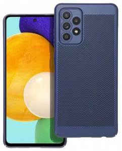 Gigapack Samsung Galaxy A52s 5G (SM-A528) légáteresztő, lyukacsos műanyag tok sötétkék (GP-142628)