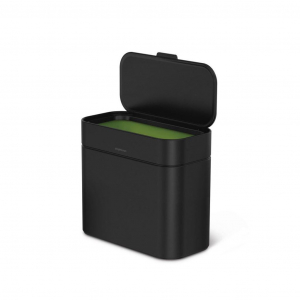 SimpleHuman CW1647 4 literes konyhai komposzt &eacute;s z&ouml;ldhullad&eacute;k szemetes fekete