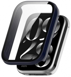 Gigapack Xiaomi Smart Band 9 Pro műanyag sötétkék védőkeret és kijelzővédő üveg (GP-164095)