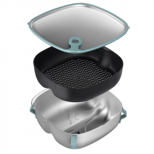 Philips tartozék 2az1-ben pároló és wok kiegészítő 8,3 l-es XXL forrólevegős sütőhöz (HD9960/00)