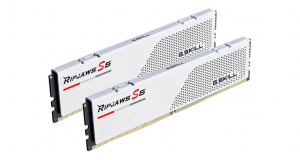 32GB 6000MT/s DDR5 RAM G.Skill Ripjaws S5 White CL28 1.40V (2x16GB) (F5-6000J2836G16GX2-RS5W)