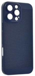 Gigapack Apple iPhone 16 Pro légáteresztő, lyukacsos műanyag tok sötétkék (GP-159941)