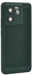 Gigapack Xiaomi 13T Pro légáteresztő, lyukacsos műanyag tok sötétzöld (GP-151559)