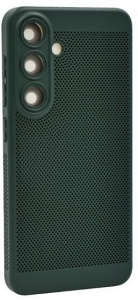 Gigapack Samsung Galaxy S24 Plus (SM-S926) l&eacute;g&aacute;teresztő, lyukacsos műanyag tok s&ouml;t&eacute;tz&ouml;ld (GP-151561)